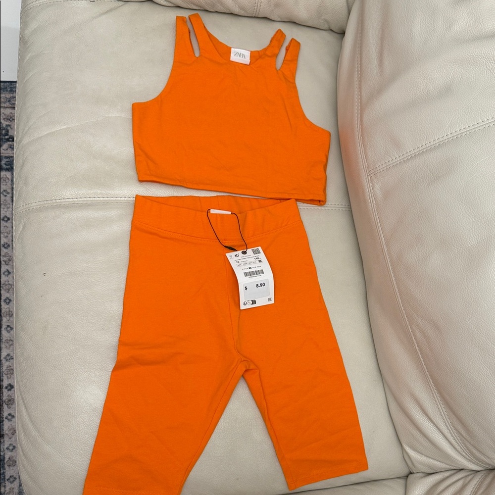 Zara set of top and bike shorts